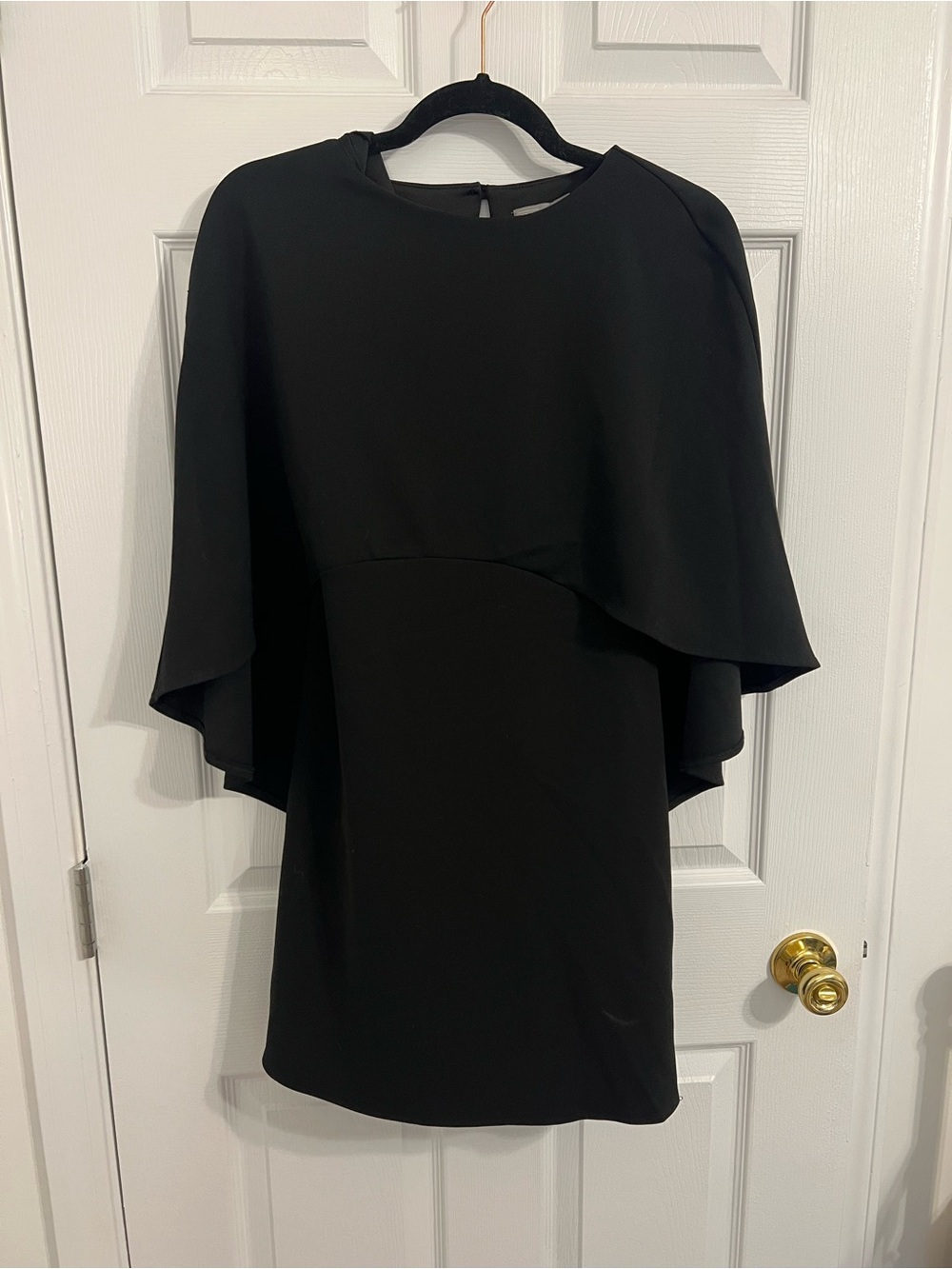 ASOS Black Cape-Sleeve Mini Dress